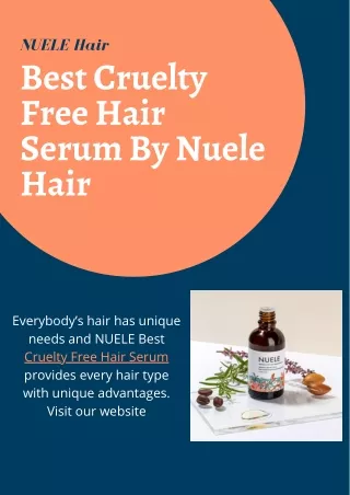 Best Cruelty Free Hair Serum By Nuele Hair