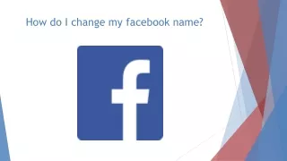 how do i change my facebook name