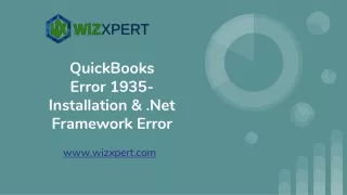 QuickBooks Error 1935-Installation & .Net Framework Error
