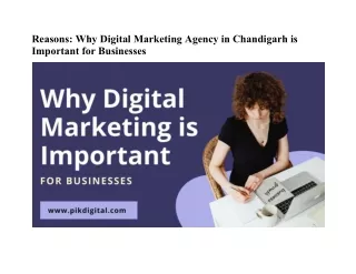 Why Digital Marketing Agency in Chandigarh is Important for Businesses