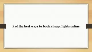 5 of the best ways to book cheap flights online