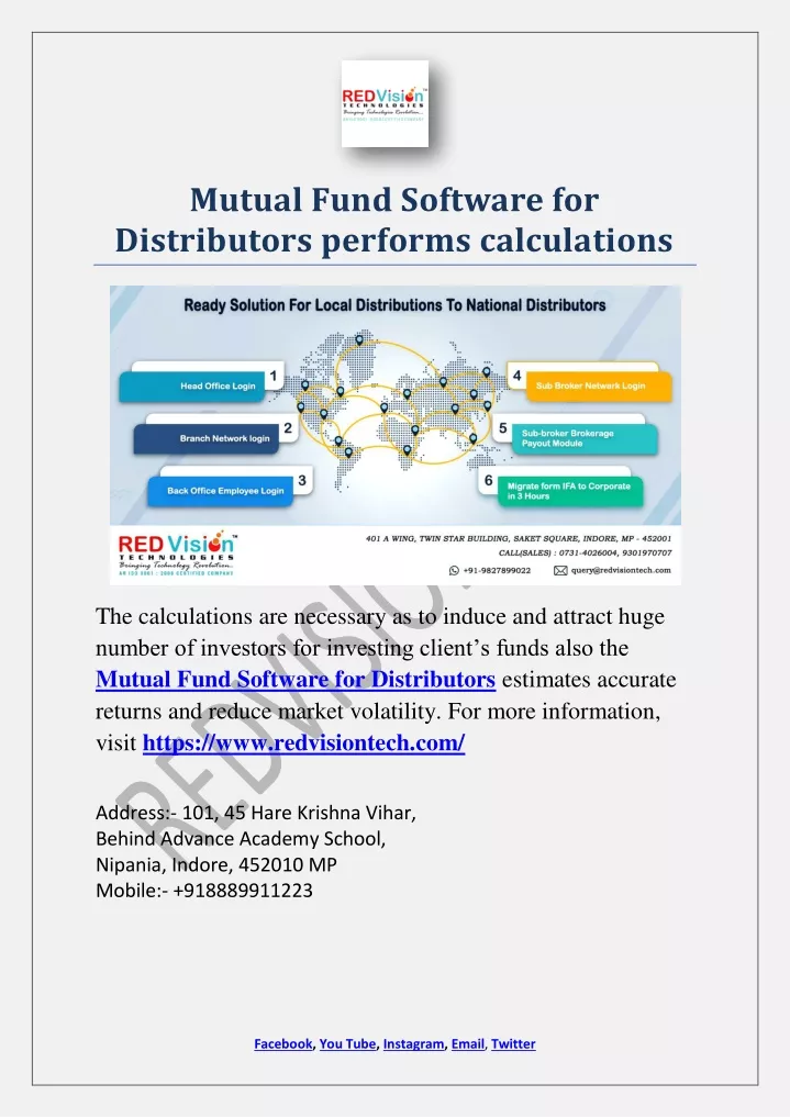 mutual fund software for distributors performs