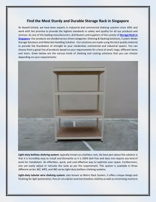 find the most sturdy and durable storage rack
