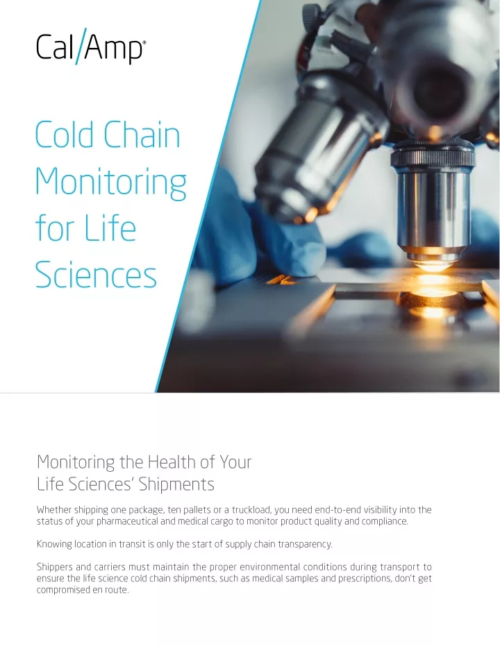 cold chain monitoring for life sciences