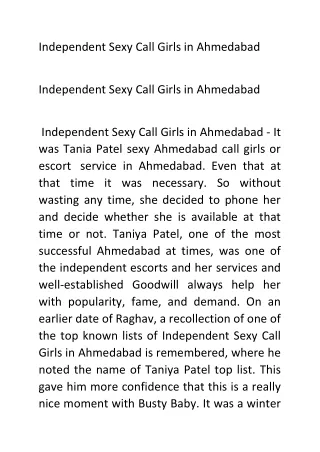 independent sexy call girls in ahmedabad