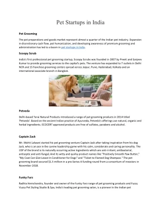 pet startups in india