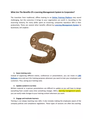 what are the benefits of a learning management