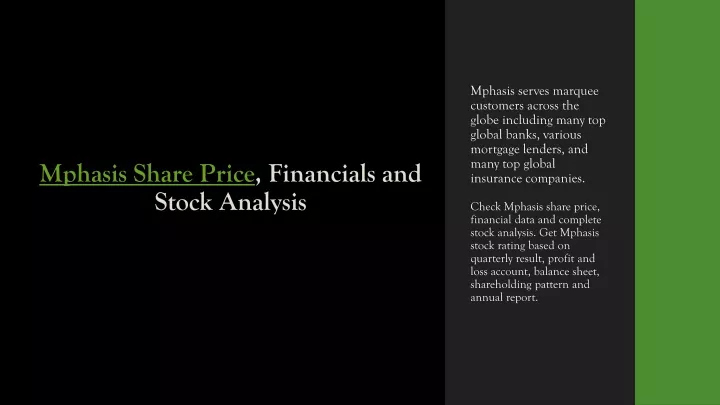 mphasis share price financials and stock analysis