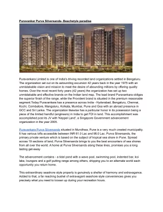 puravankar purva silversands beachstyle paradise