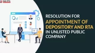 Know more About Appointment of Depository and RTA in Unlisted Public Company