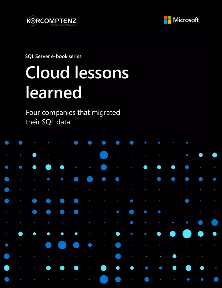 sql server e book series cloud lessons learned