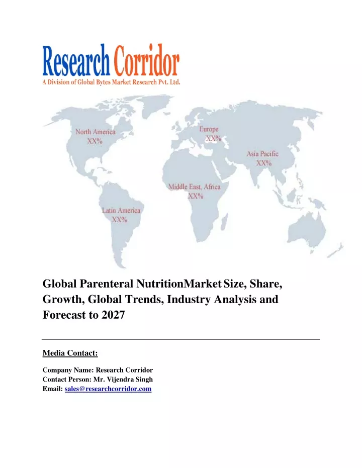 global parenteral nutritionmarket size share