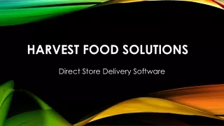 harvest food solutions