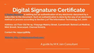 digital signature certificate a digital signature