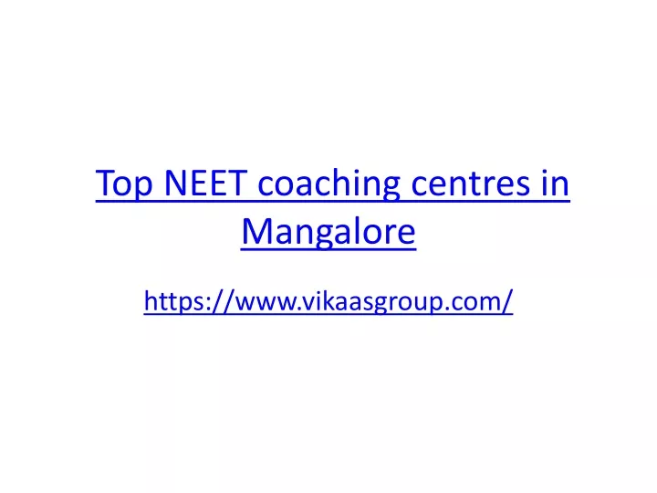 top neet coaching centres in mangalore