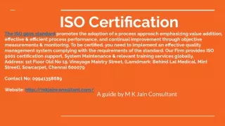 iso certification the iso 9001 standard promotes