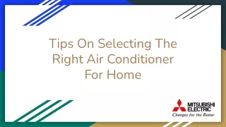 tips on selecting the right air conditioner