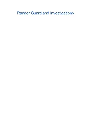 Ranger Guard and Investigations