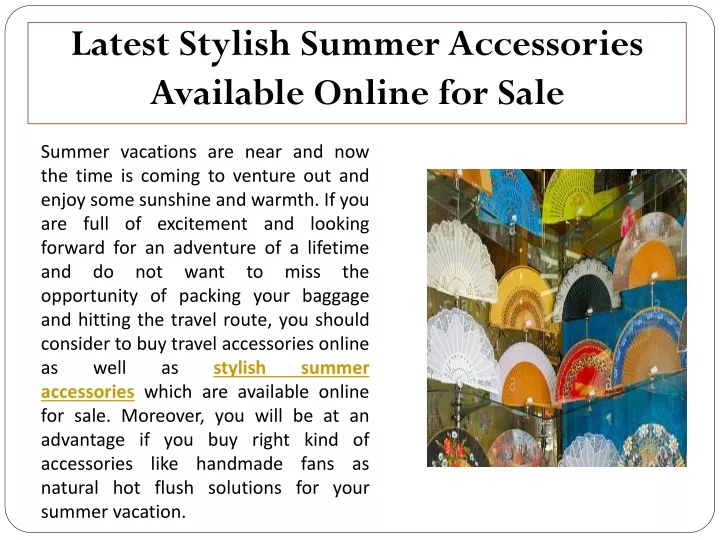 latest stylish summer accessories available online for sale
