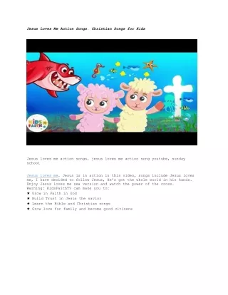 Jesus Loves Me Action Songs. Christian Songs for Kids