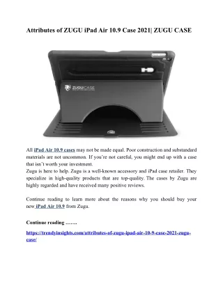 attributes of zugu ipad air 10 9 case 2021 zugu
