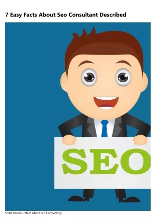 7 easy facts about seo consultant described