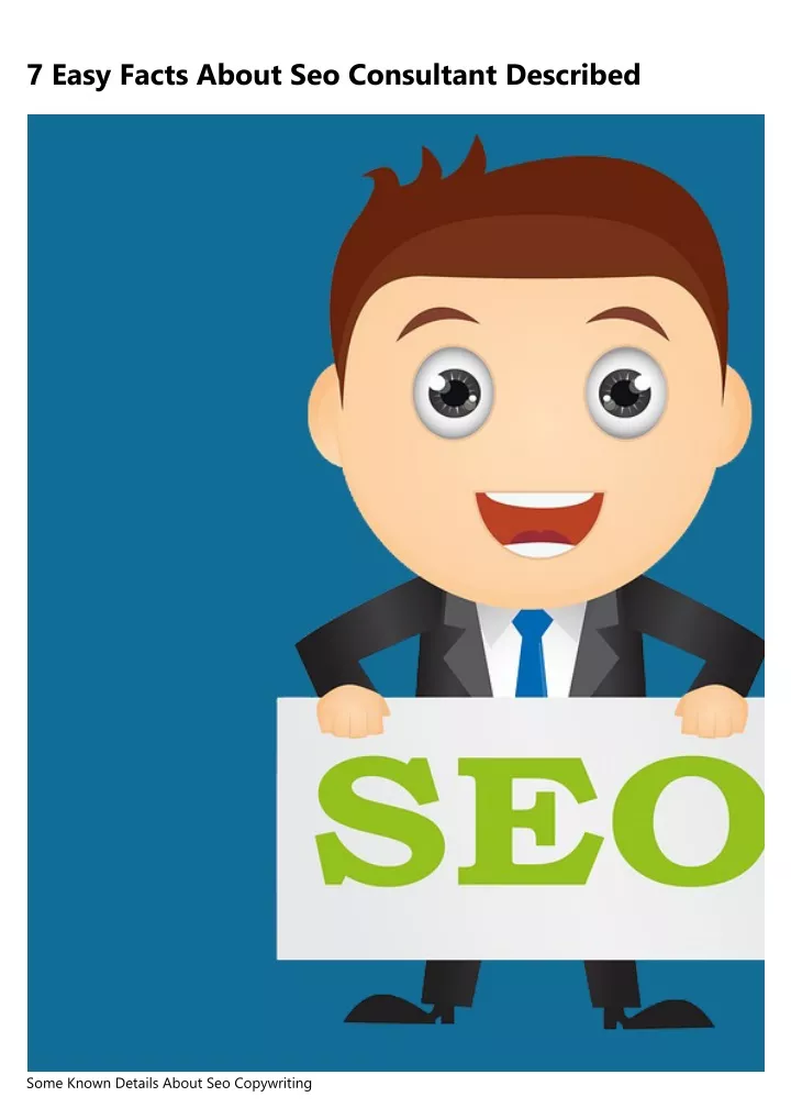 7 easy facts about seo consultant described