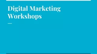 digital marketing workshops