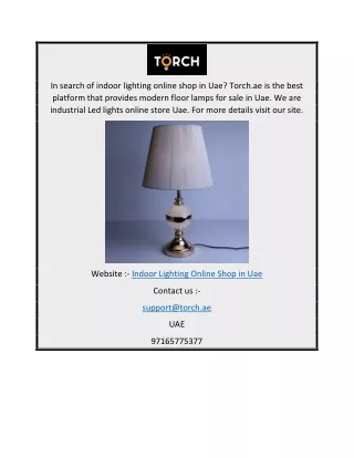 Indoor Lighting Online Shop in Uae  Torch.ae