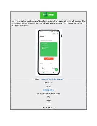 Outbound Call Center Software  Godial.cc