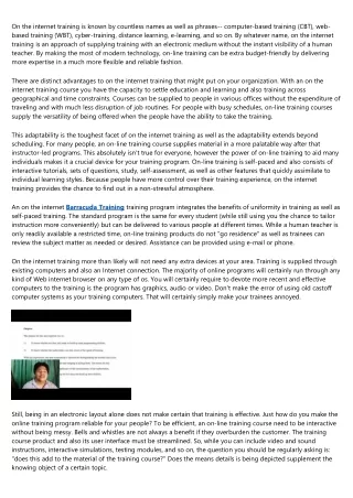 on the internet training is known by countless