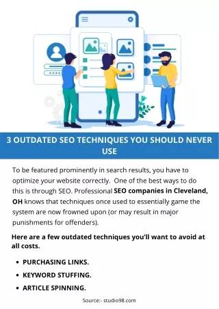 3 OUTDATED SEO TECHNIQUES YOU SHOULD NEVER USE