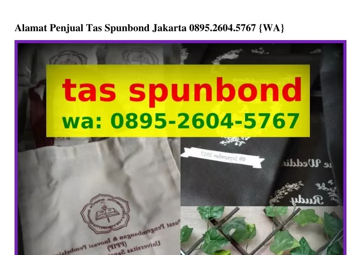 alamat penjual tas spunbond jakarta 0895 2604