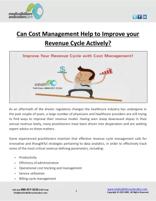 can cost management help to improve your revenue