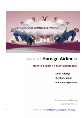 Foreign Airlines How to become a flight attendant Qatar Airways Flight Attendant Experience Version 1.0