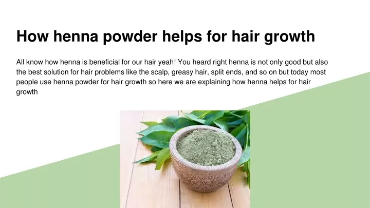 how henna powder helps for hair growth