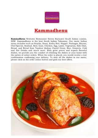 kammadhenu kammadhenu newtown restaurant serves