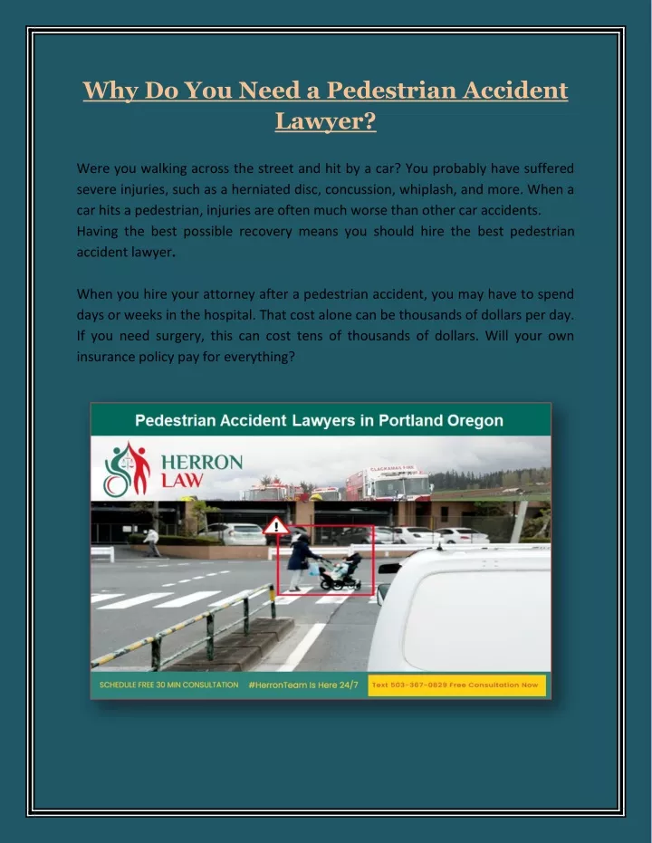 why do you need a pedestrian accident lawyer