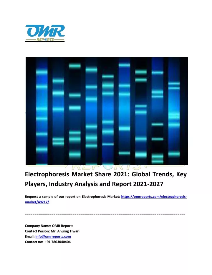 electrophoresis market share 2021 global trends