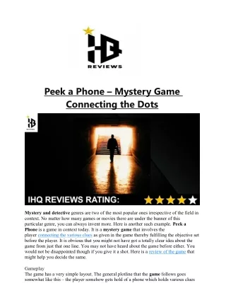 peek a phone mystery game connecting the dots