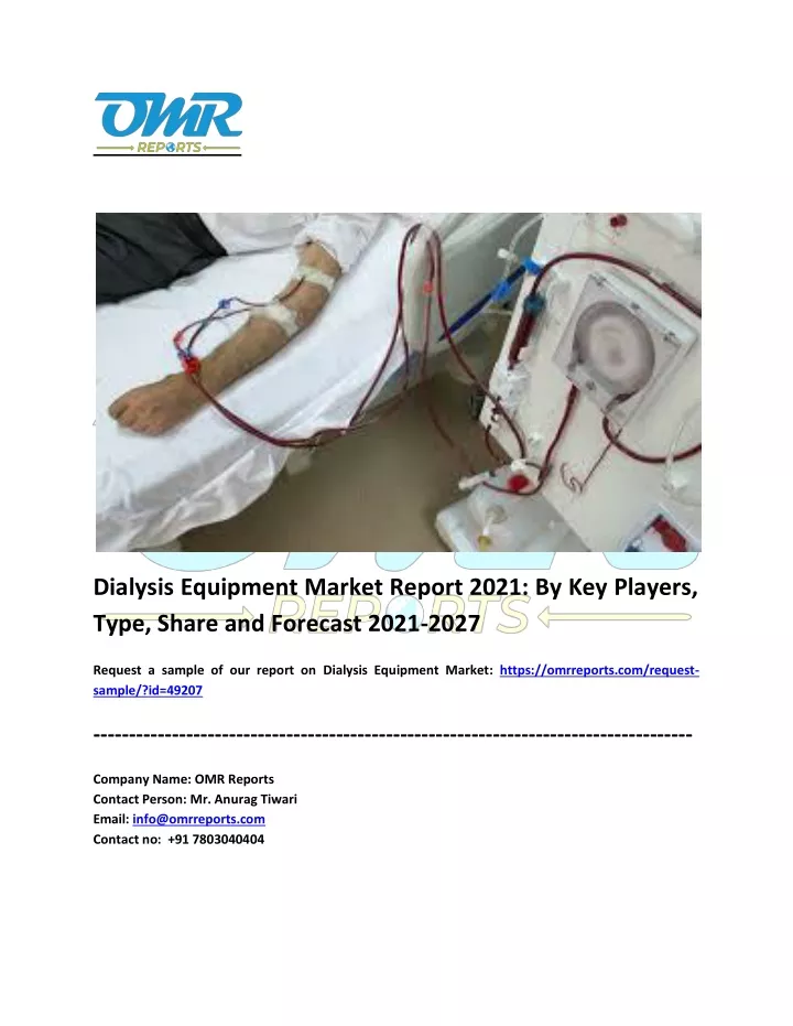 dialysis equipment market report 2021