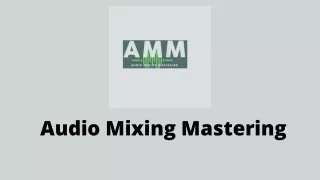 Online Mixing and Mastering Services