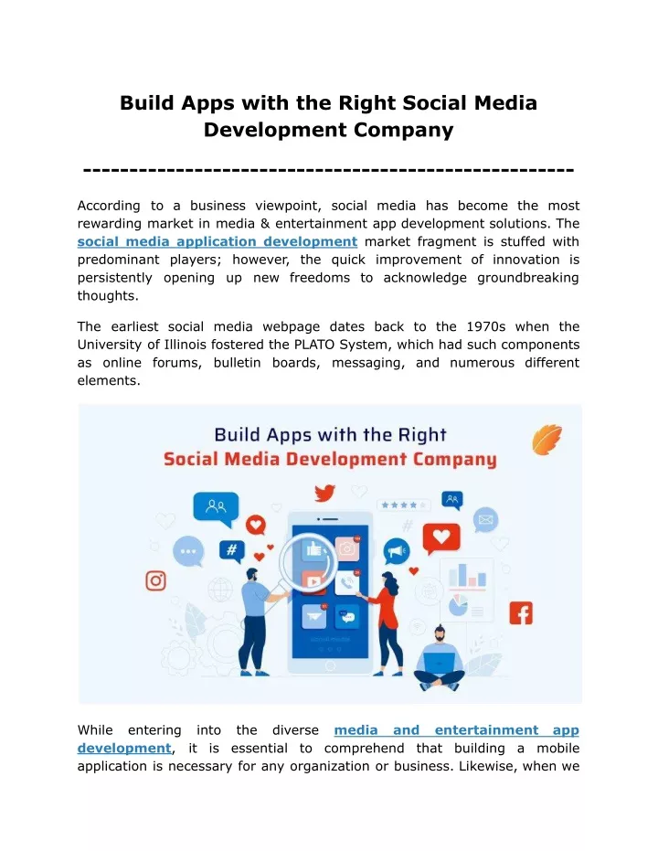 build apps with the right social media