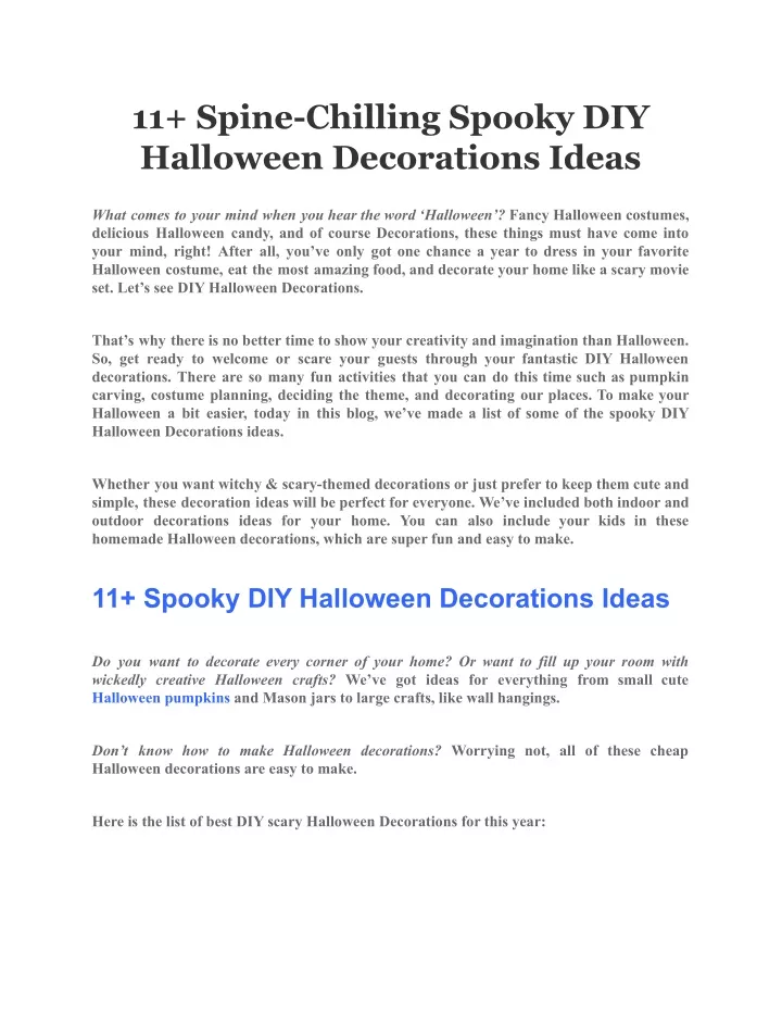 11 spine chilling spooky diy halloween