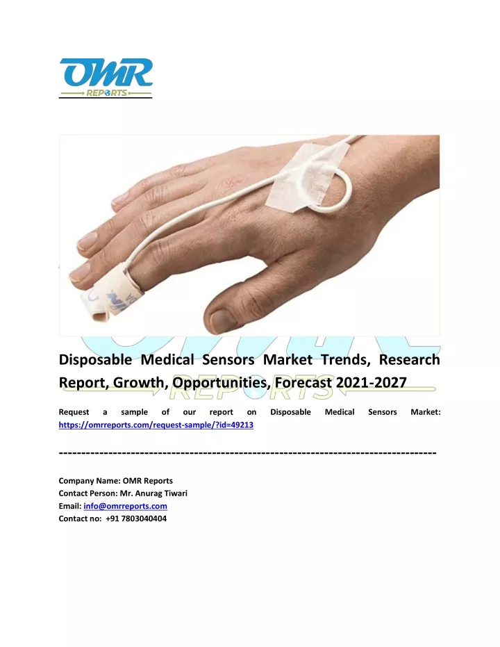 disposable medical sensors market trends research