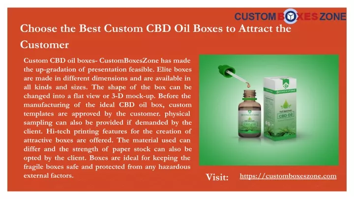 choose the best custom cbd oil boxes to attract