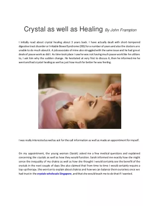 Crystal as well as Healing