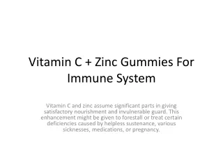 PPT Vitamin C   Zinc Gummies