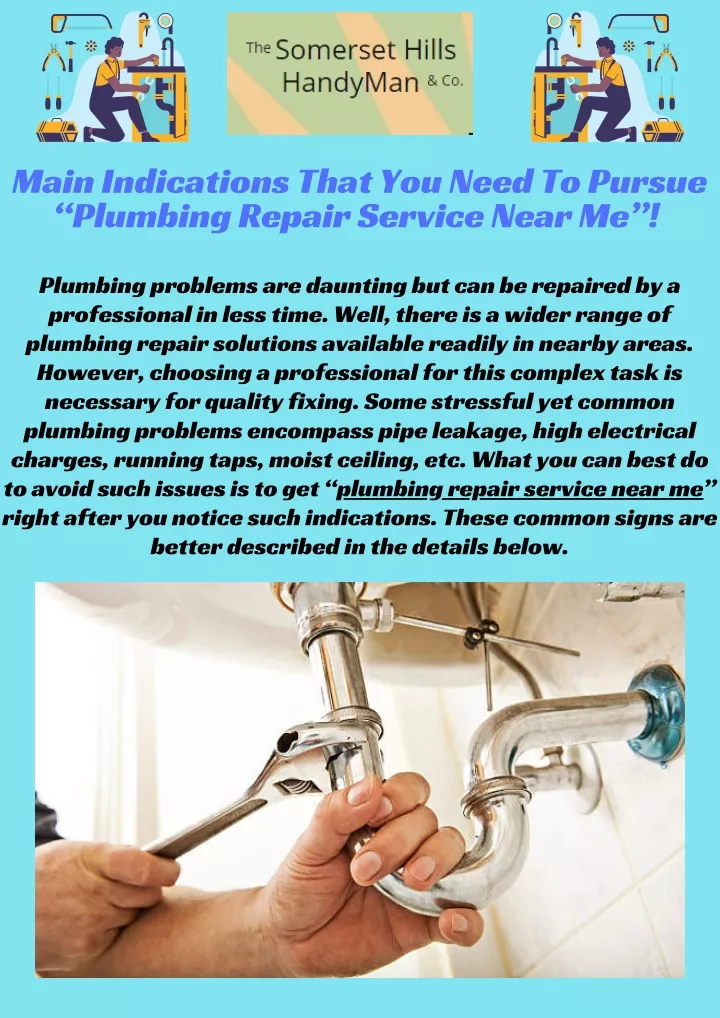 main indications that you need to pursue plumbing