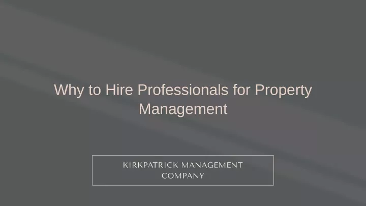 kirkpatrick management company